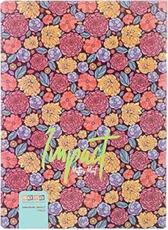Sema Impact 56-Sheet Notebook: Dynamic Ruled Design, 29.5x20.8 cm, Ideal for Students in Multicolor